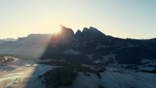 Billedlig Alpint Landskap Dolomites Italia – stockvideo