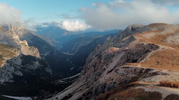 Alp Vadisi Dolomitler Talya Manzarası — Stok video