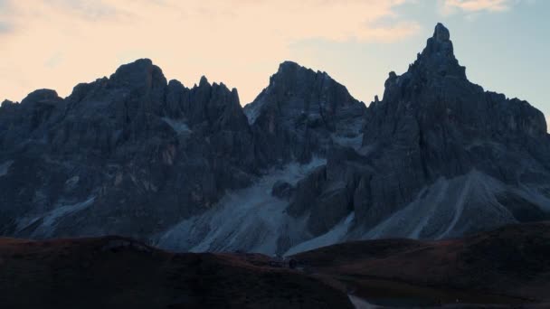 Pittoreska Landskap Alpin Dal Dolomiter Italien — Stockvideo