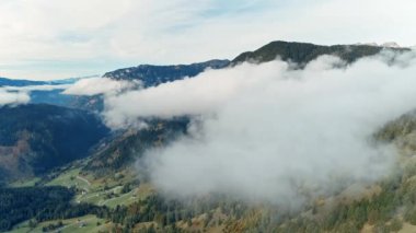 picturesque landscape of village at alpine valley, Dolomites, Italy 