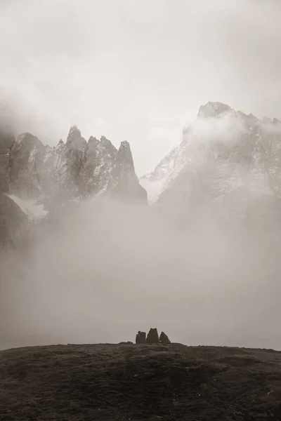 Nebbia Dolomiti — Foto Stock
