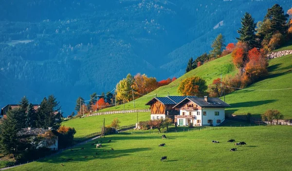 Aldeia das dolomitas — Fotografia de Stock