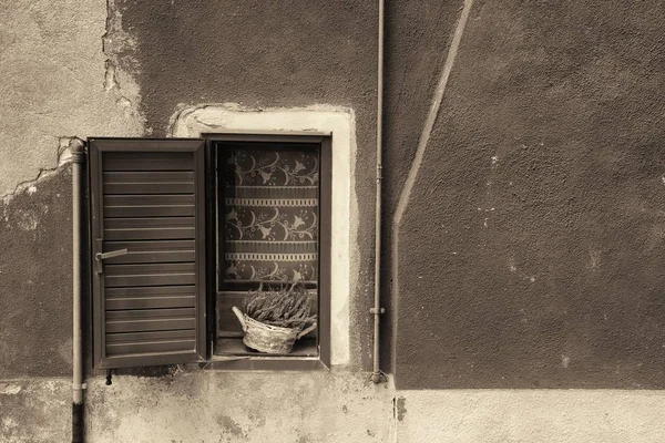 Burano raam zwart-wit — Stockfoto