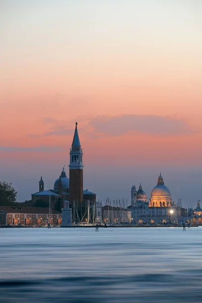 San Giorgio Maggiore pôr do sol da igreja — Fotografia de Stock