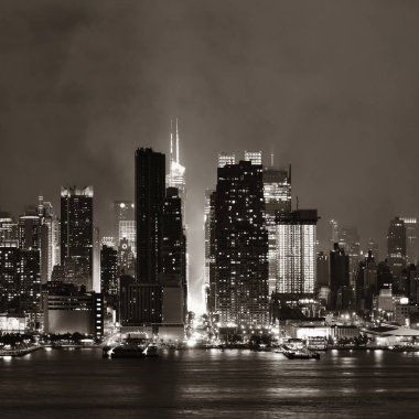 Manhattan midtown manzarası, gece