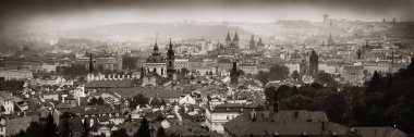 Prag manzarası çatı görünümü panorama
