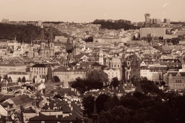 Prag manzarası çatı görünümü