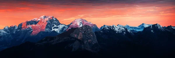 Lever de soleil Dolomites — Photo