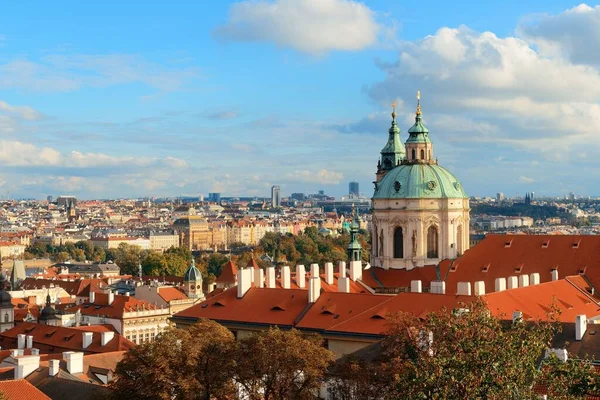 Prag skyline taket Visa dome — Stockfoto