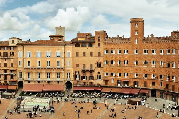 Piazza del Campo Siena — Foto Stock