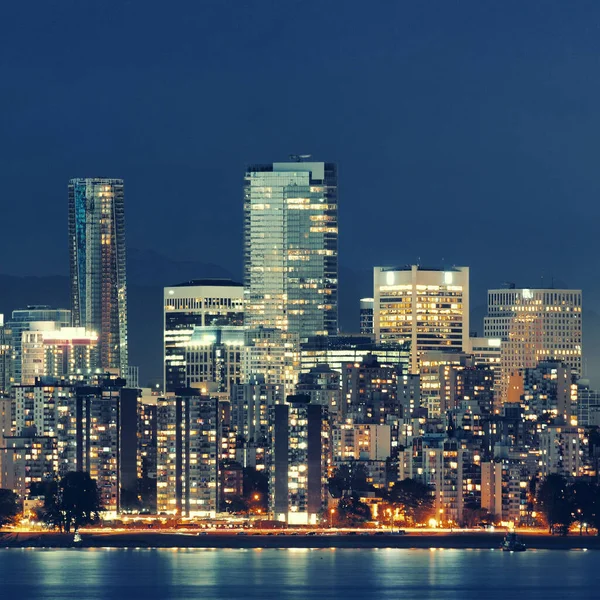 Vancouver in der Nacht — Stockfoto