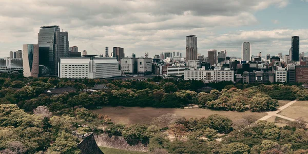 Widok na dachu Osaka — Zdjęcie stockowe