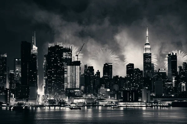 Πόλη της Νέας Υόρκης πυροτεχνήματα — Φωτογραφία Αρχείου