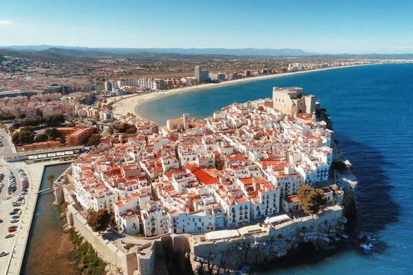 Peniscola Castle aerial view — 스톡 사진