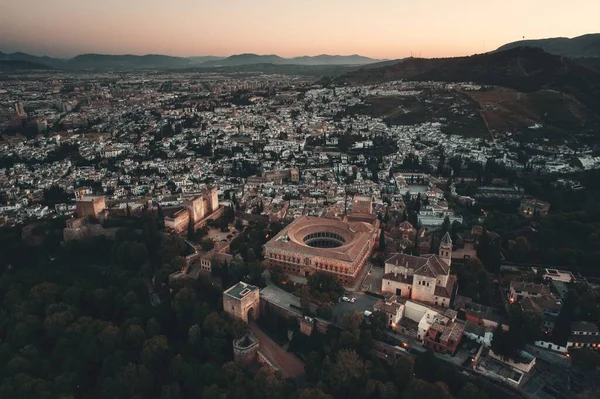 Granada Alhambra vista aérea — Fotografia de Stock