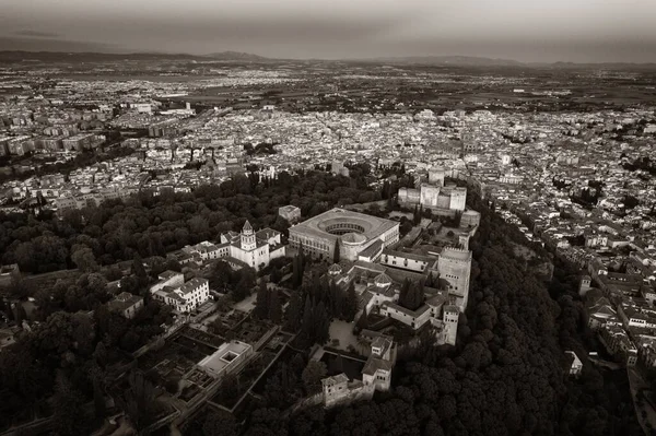 Granada Alhambra aerial view — Stockfoto
