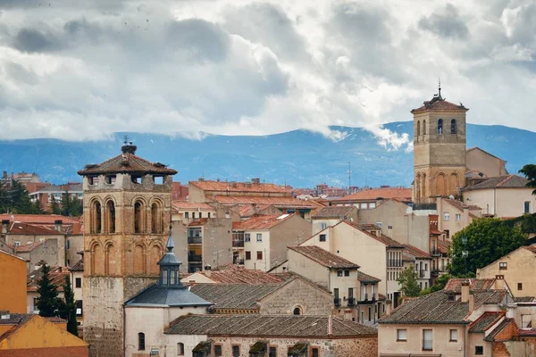 Segovia historická budova střešní pohled — Stock fotografie