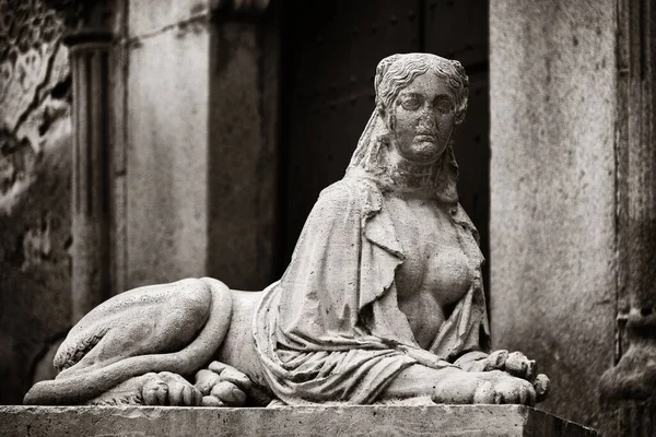 Segovia Lví žena socha — Stock fotografie