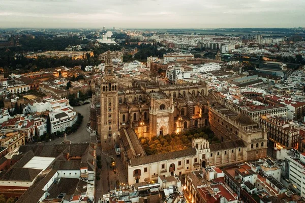 Catedral de Sevilha vista aérea — Fotografia de Stock