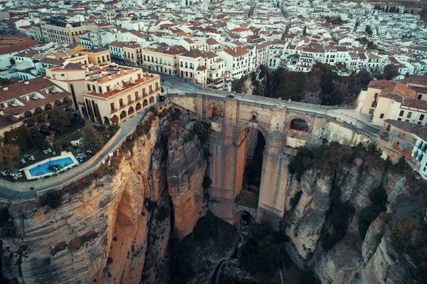 Nouveau pont vue aérienne à Ronda — Photo
