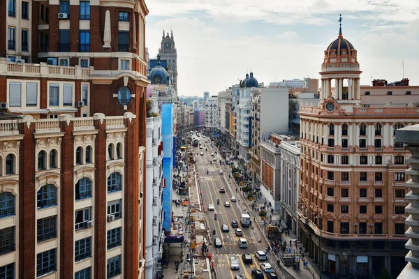 Madrid Gran Via business area — Stock fotografie