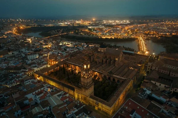 A Mesquita-Catedral de Córdoba vista aérea — Fotografia de Stock