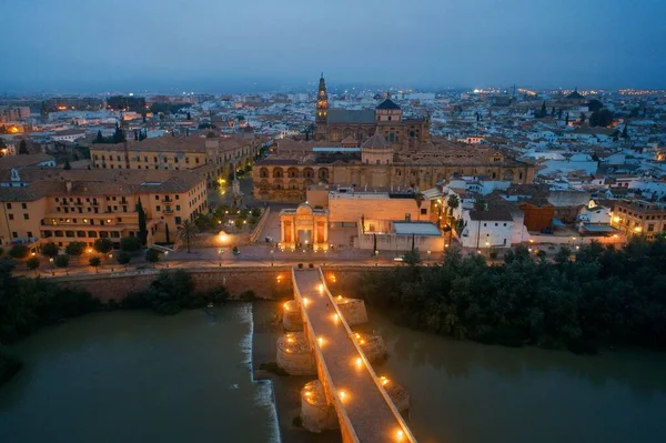 Vista aérea de Córdoba por la noche —  Fotos de Stock