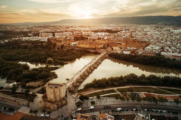 Vista aérea de Córdoba al atardecer — Foto de Stock