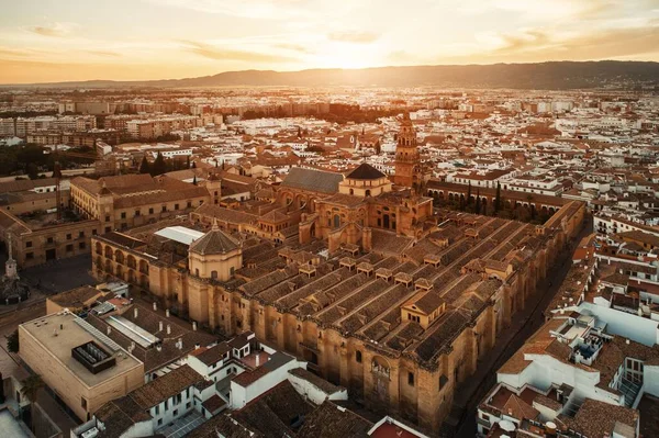 Cordoba aerial view at sunset — 스톡 사진