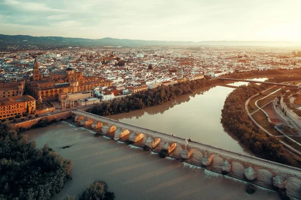 Vista aérea de Córdoba al atardecer — Foto de Stock