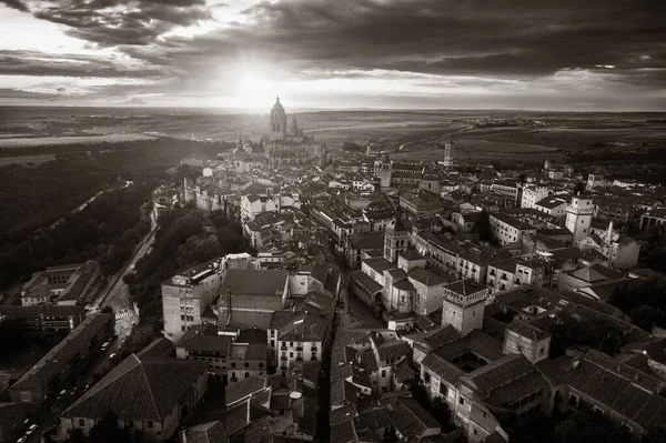 Luftutsikt över katedralen Segovia — Stockfoto