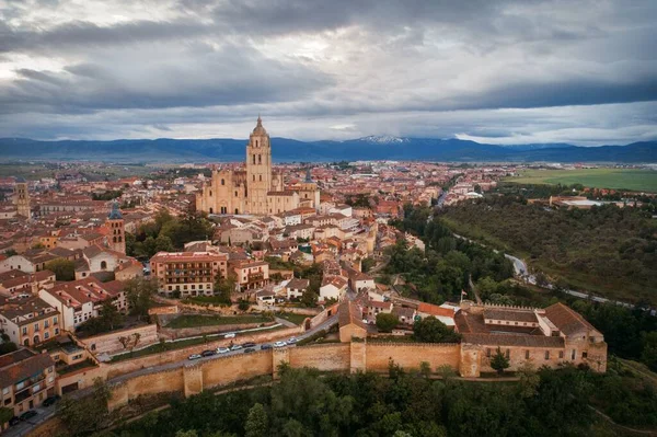 Segovia Cathedral aerial view — 스톡 사진