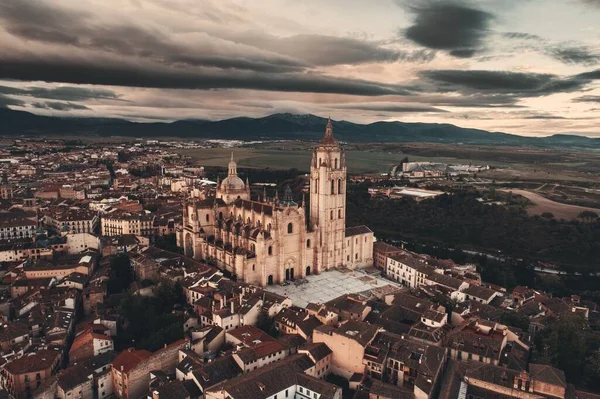 Catedral de Segóvia vista aérea — Fotografia de Stock