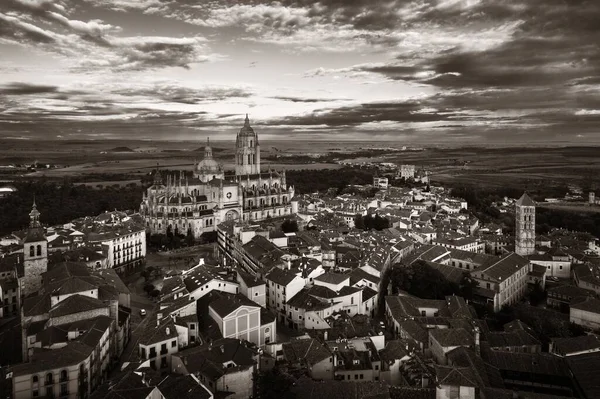 Catedral de Segóvia vista aérea — Fotografia de Stock