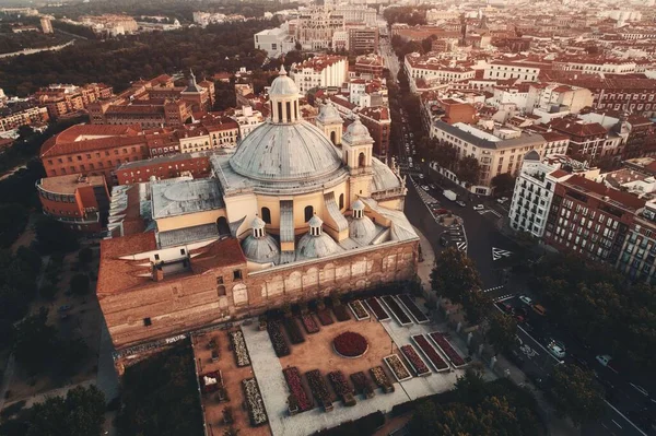 Madrid Royal Basilica of San Francisco el Grande antenn utsikt — Stockfoto