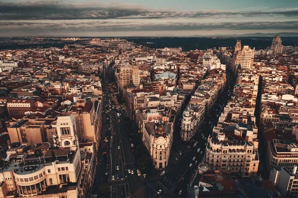 Gran Via'nın havadan görünümü