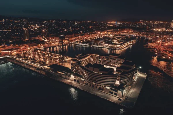 Barcelona coast night — Stock Photo, Image