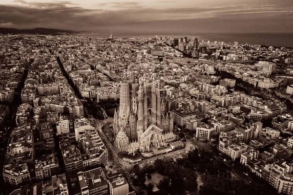 Letecký pohled na Sagrada Familia — Stock fotografie