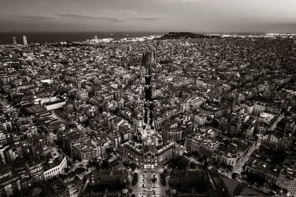 Vista aerea skyline di Barcellona — Foto Stock
