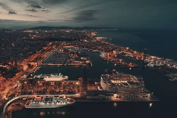 Barcelona coast night — Stock Photo, Image