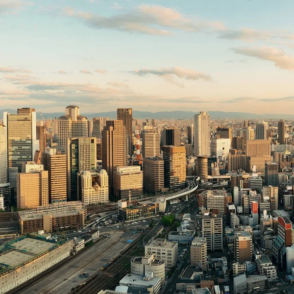 大阪的屋顶风景 — 图库照片