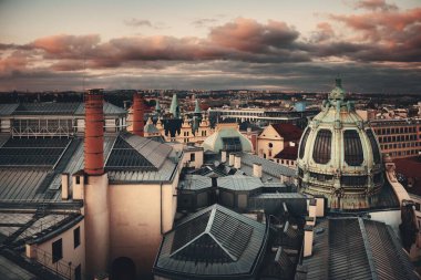 Prag manzarası çatı görünümü
