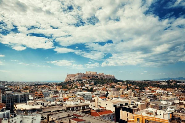 Athénské panorama střešní — Stock fotografie