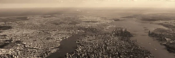 Vista aérea de la ciudad de Nueva York Panorama — Foto de Stock