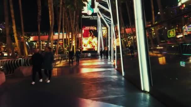 Las Vegas Strip ulica noc — Wideo stockowe