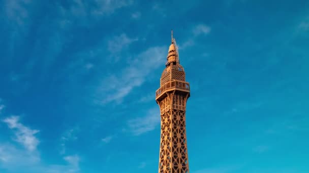 Las Vegas Strip turnul eiffel — Videoclip de stoc