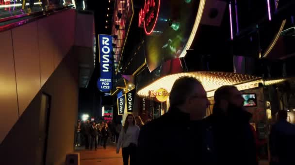 Las Vegas Strip Caddesi gecesi — Stok video