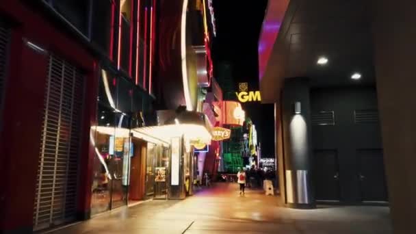 Las Vegas Strip street night — Video Stock