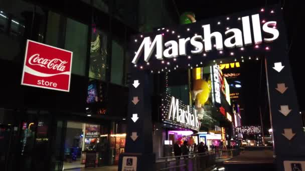 Las Vegas Strip noite de rua — Vídeo de Stock