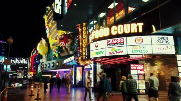 Las Vegas Strip noche de calle — Vídeos de Stock
